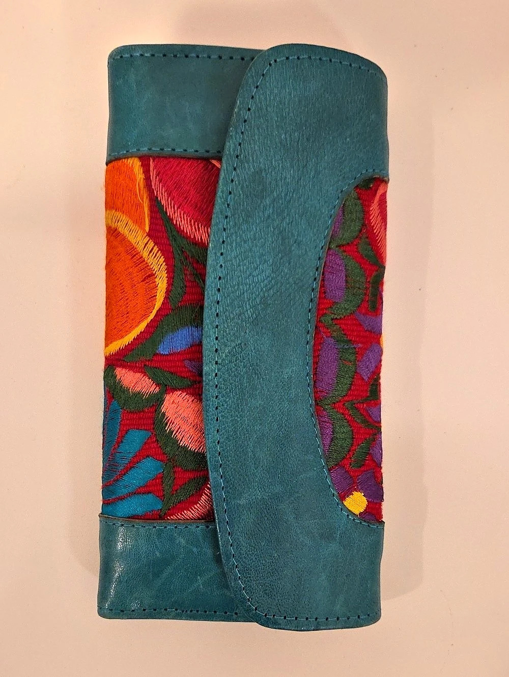 Floral Wallet in Blue & Multicolor